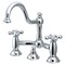 Kingston Brass KS3911AX Restoration Bathroom Bridge Faucet, Polished Chrome KS3911AX - alternate 1